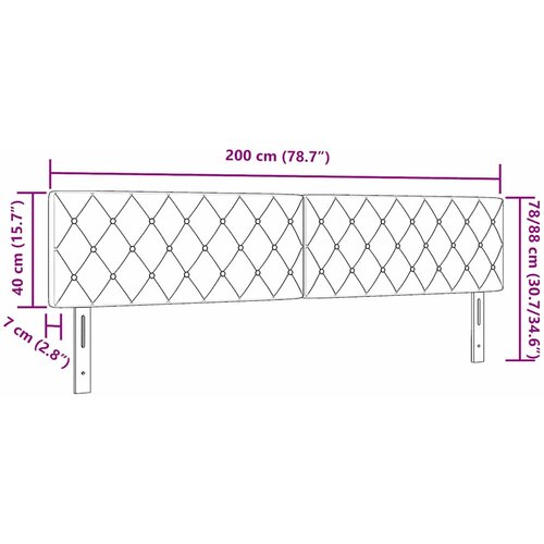  LED glava kreveta s LED trakama Tamnozelena 200 cm Bar&amp;scaron;un Slike