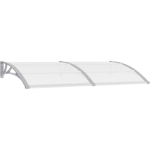  Nadstre&amp;scaron;nica za vrata siva i prozirna 200 x 80 cm PC Slike