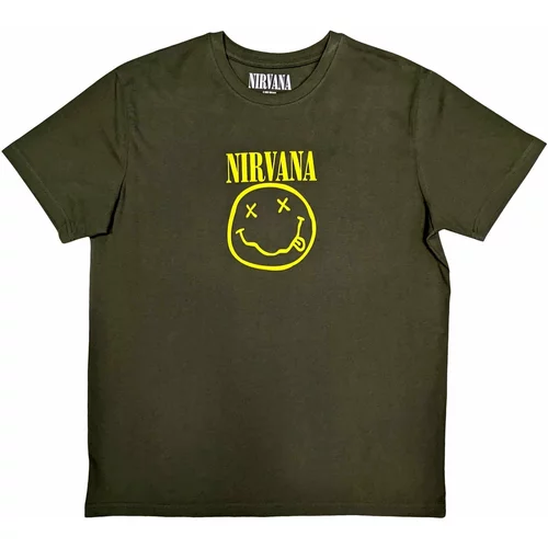 Nirvana Košulja Yellow Smiley Green S