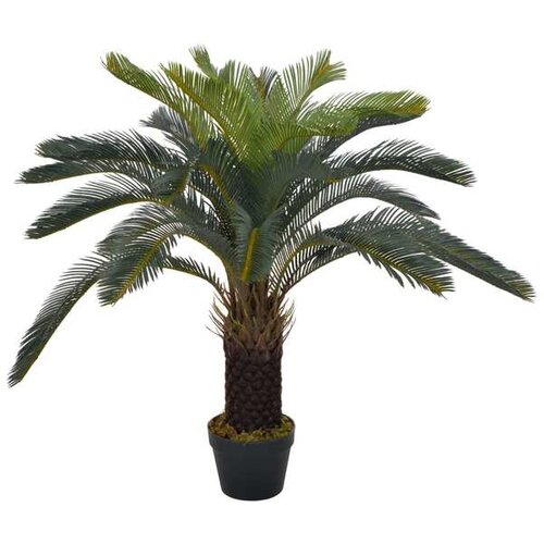 vidaXL Umetna rastlina cikas palma z loncem zelene barve 90 cm Cene