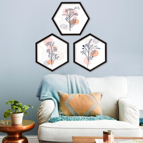 Wallity uramljena slika 6GEN022224, 35x35 cm, 3 dela Cene