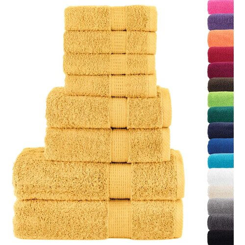  8-dijelni vrhunski set ručnika SOLUND zlatni 600 gsm Slike