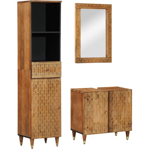 vidaXL Kopalniška garnitura 3-delna trden mangov les Cene