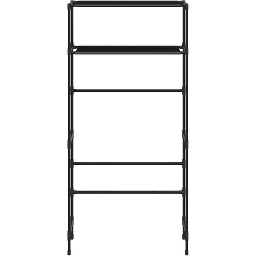 VidaXL Stalak za pohranu na 2 razine crni 69 x 28 x 143 cm željezni Slike
