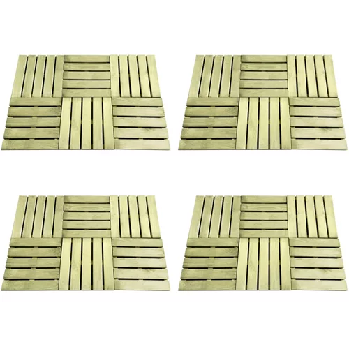 vidaXL Talne plošča 24 kosov 50x50 cm lesene zelene