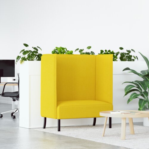 SOFA s visokim naslonima Svijetlo žuta 109x56x121 cm Tkanina Slike