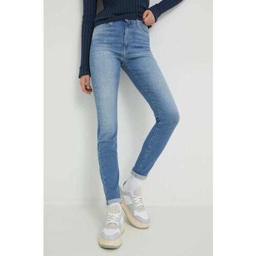 Tommy Jeans Traperice Sylvia za žene, visoki struk Slike