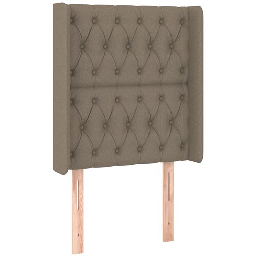 Maison Chic posteljno vzglavje - vzglavna omarica - nočna omarica z u&amp;scaron;esi taupe 83x16x118/128 cm blago, (21707597) Slike