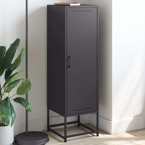  Visoka komoda crna 36x39x123 cm čelična Cene
