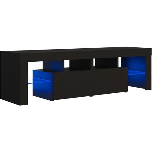Maison Chic TV omarica - TV stojalo - Televizijska omarica z LED lučkami črna 140x36,5x40 cm, (21699779) Slike