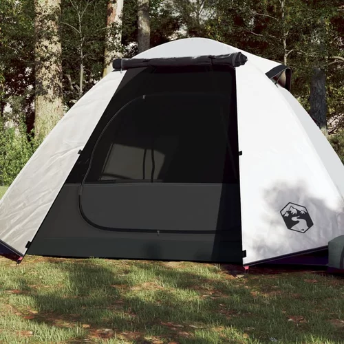 vidaXL Šator za kampiranje za 2 osobe bijela od tkanine vodootporan