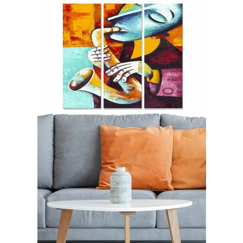 Wallity MDF14172322 multicolor decorative mdf painting (3 pieces) Cene