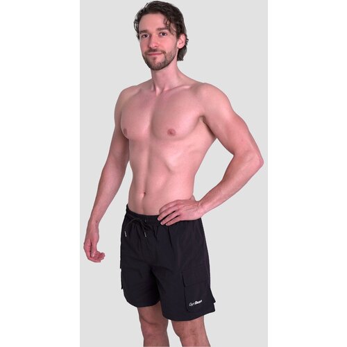 GymBeam Men&amp;lsquo;s Swim Cargo Shorts Black Slike