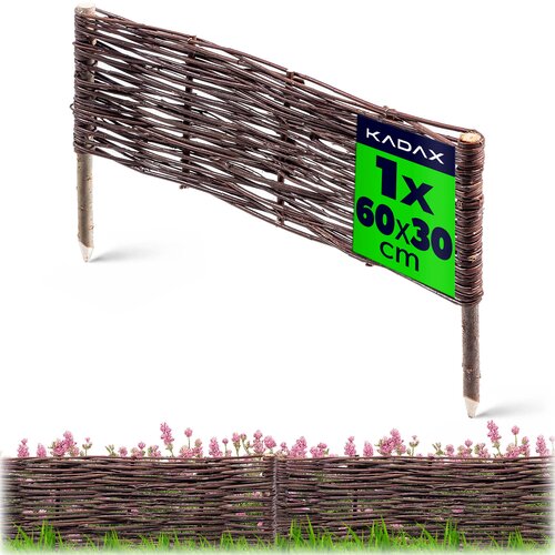 KADAX Vrtna palisadna ograja iz pletenega materiala, visoka 60 x 30 cm, (5000358187) Slike