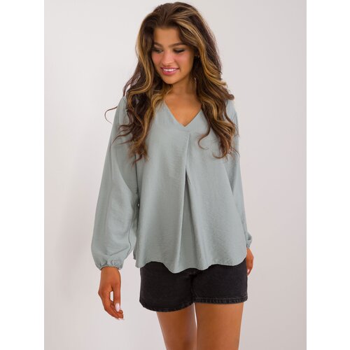 Sublevel Blouse-D60082M11180B-pistachio Cene