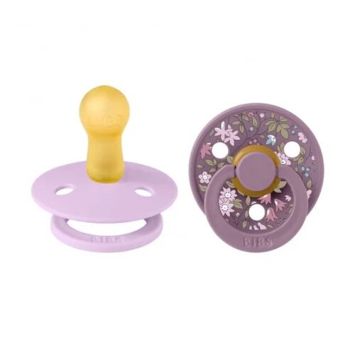 Bibs duda varalica - lateks x Liberty Colour (okrugle) Chamomile Lawn - Violet Sky mix (vel. 1) -LIB-COL-O-CLVS-1 Slike