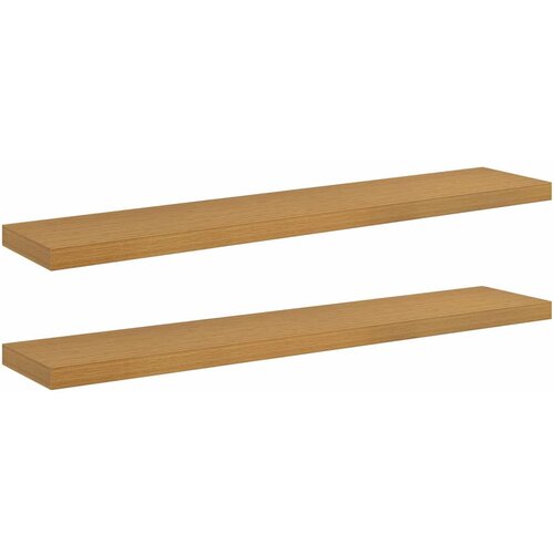  Polica na zidu 2 pcs Bež 120 x 23,5 x 4 cm Konstruirano drvo Slike