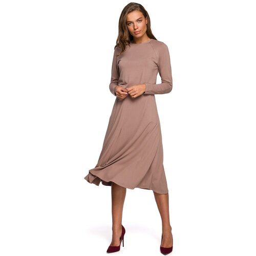 Stylove Ženska haljina S234 Cappuccino braon | tamnocrvena Slike