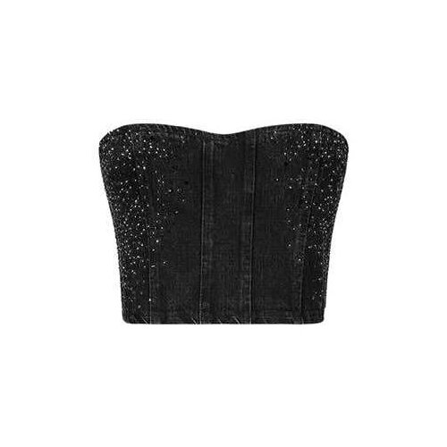Liu Jo crop fit denim top Cene