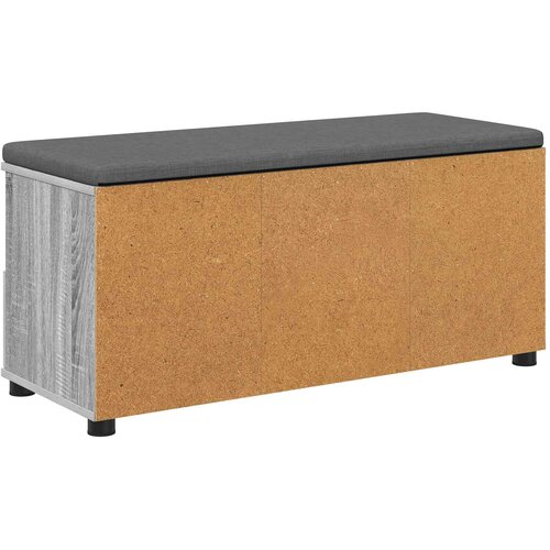  Klupa za hodnik s jastukom Sivi Sonoma 100 x 38 x 46 cm Slike