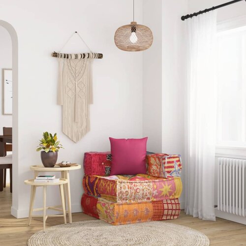 VidaXL Modularni tabure z blazino krpanka blago Slike