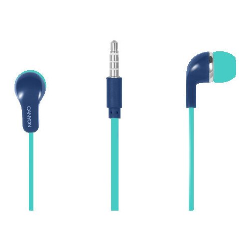 Canyon EPM-02 stereo earphones with inline microphone, green+blue ( CNS-CEPM02GBL ) Slike