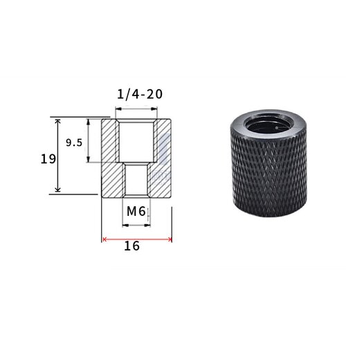 INF 5-paketni 1/4-palčni adapter z ženskim na zunanjim navojem M8 za stojala in dodatke za fotoaparat M6, (5000324336) Slike