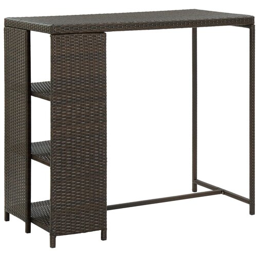 Barska miza s stojalom za shranjevanje rjava 120x60x110 cm Slike