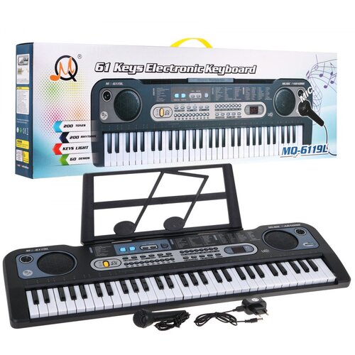  Otro&amp;scaron;ki klavir MQ-6119L s stojalom za note + mikrofon Slike