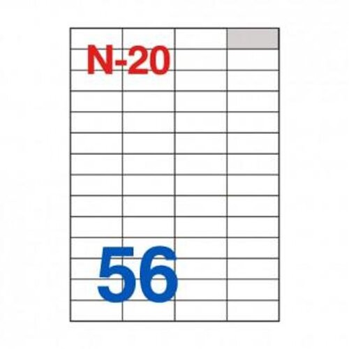 NANO Etikete za laserske i ink-jet pisače , N-20, 52,5x21,2 mm, 100/1 Cene