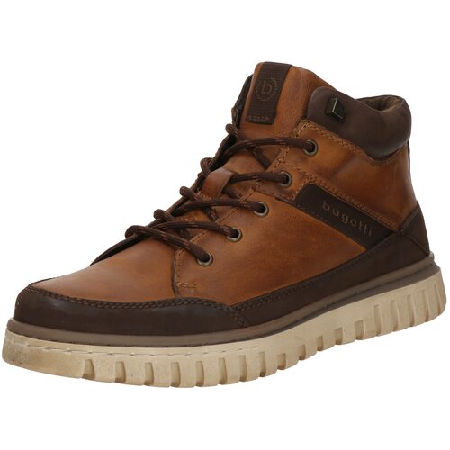 Bugatti Gležnarji z vezalkami konjak / temno rjava Slike