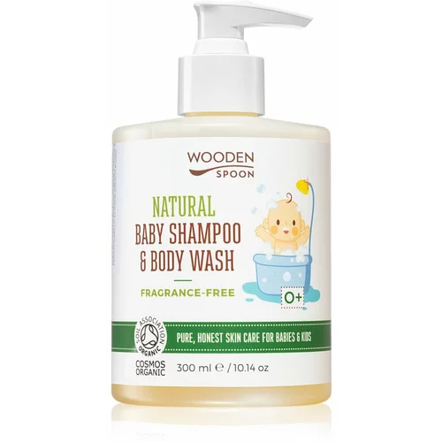 WoodenSpoon Natural šampon i gel za tuširanje za djecu bez parfema 300 ml