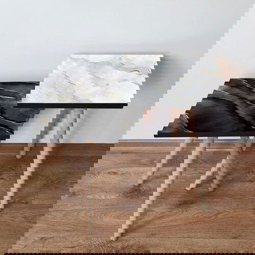 Hanah home 2Shp440 - black blackwhitegold nesting table (2 pieces) Slike