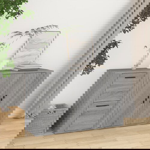 vidaXL Komoda sivog hrasta sonome 100x33x59,5 cm od konstruiranog drva Cijene