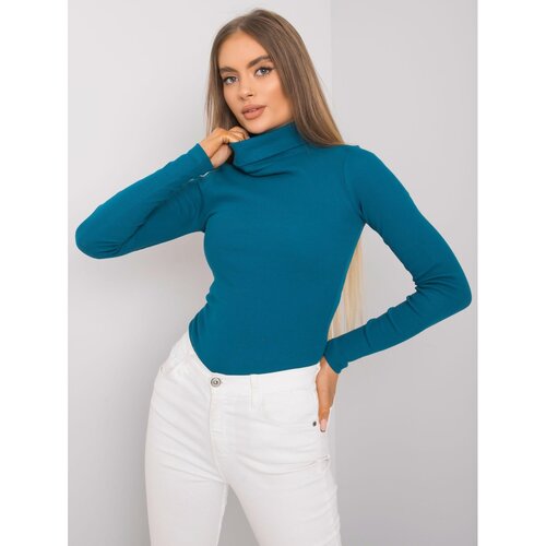 Fashion Hunters RUE PARIS Women's sea ribbed turtleneck Slike