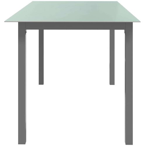 In vrtni stol svjetlosivi 150 x 90 x 74 cm od aluminija i stakla Slike
