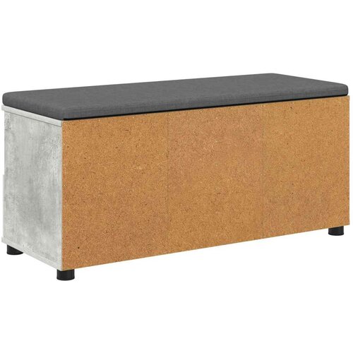  Klupa za hodnik s jastukom Betonski sivi 100 x 38 x 46 cm Slike