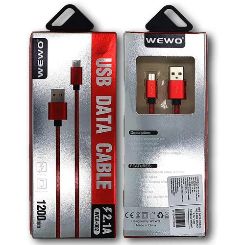  DATA KABAL WCA-002 MICRO 2,1A 1,2M CRVENA WEWO