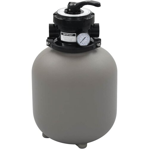 vidaXL Bazenski peščeni filter s 4-pozicijskim ventilom siv 350 mm Cene