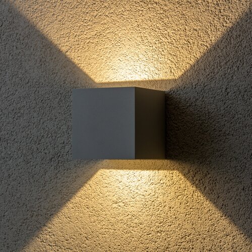  Brilagi - LED spolja&amp;scaron;nja zidna svetiljka CUBE LED/6W/230V siva IP54 Slike