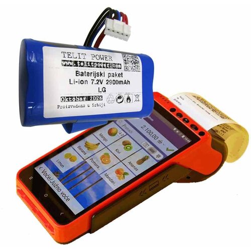 Telit Power Zamenska Baterija za POS Terminal Z100/CS10 Li-ion 7.2V 2900mAh Slike