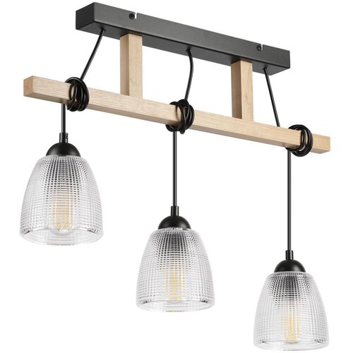  Visilica na sajli LEANDRA 3xE27/15W/230V hrast/crna Cene
