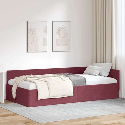  Kutni okvir kreveta Vinska crvena 90 cm x 200 cm tkanina Cene