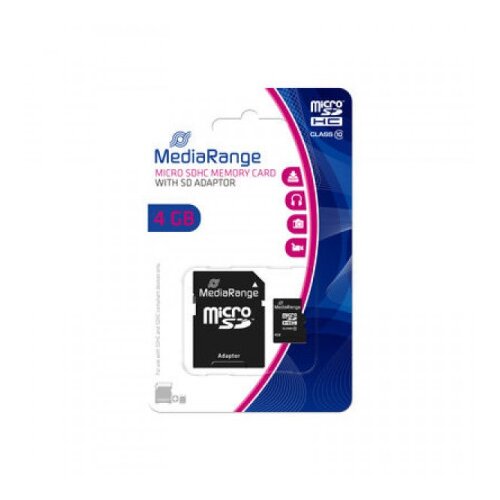 Kingston Micro Mediarange 4GB micro SDHC+ADAP C10/MR956 ( MCMR956/Z ) Cene