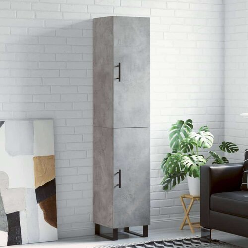  Visoka komoda siva betona 34 5x34x180 cm od konstruiranog drva Cijene