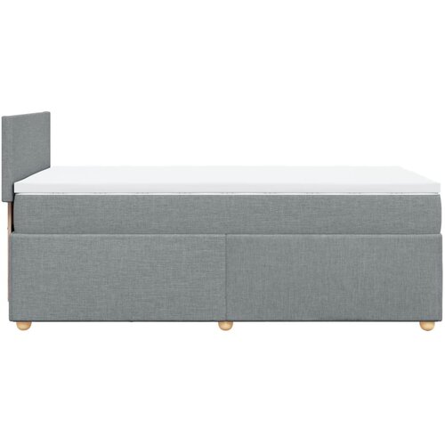  Krevet s oprugama i madracem svjetlosivi 100x200 cm od tkanine Slike