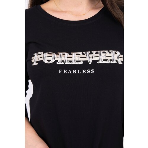 Kesi Blouse with print Forever black Slike