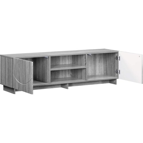 TV stalak 140 x 34,5 x 40 cm Siva Sonoma Konstruirano drvo Slike
