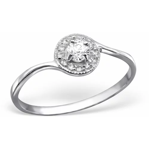 Kesi Silver Engagement Ring Luxury Princess II