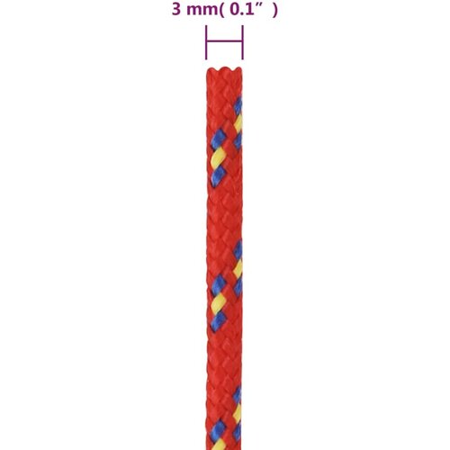  Brodski konop crveni 3 mm 100 m od polipropilena Slike